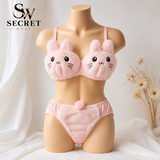 Bunny Anime Plush Lingerie Set