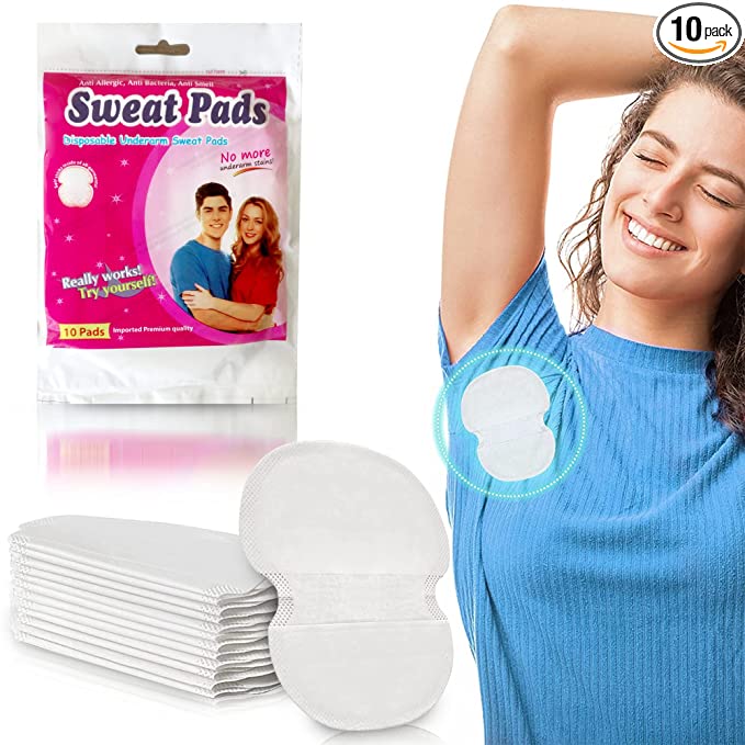 10-Pack Disposable Underarm Sweat Pads