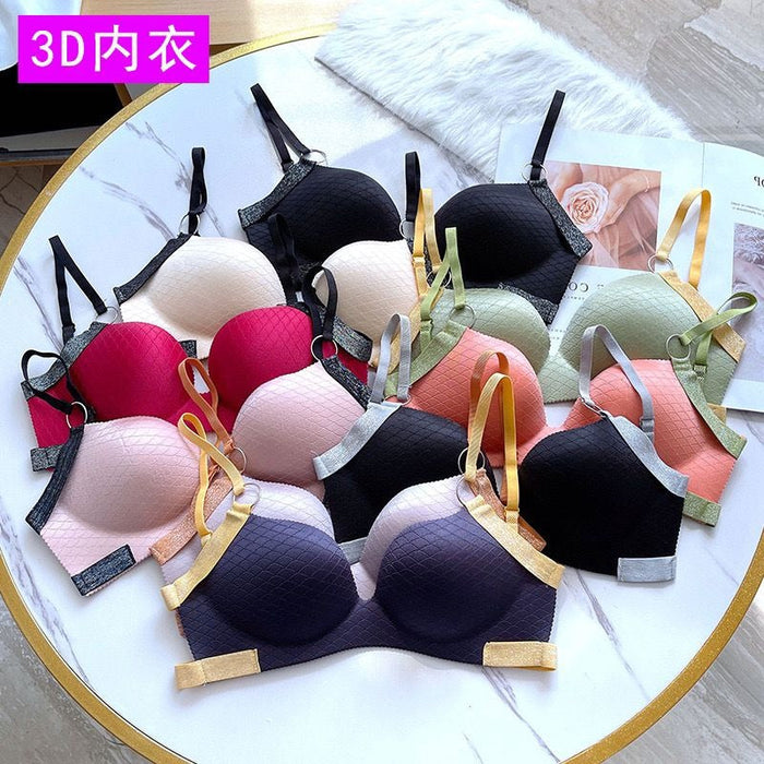 Glitter Hollow-Back Padded Bra