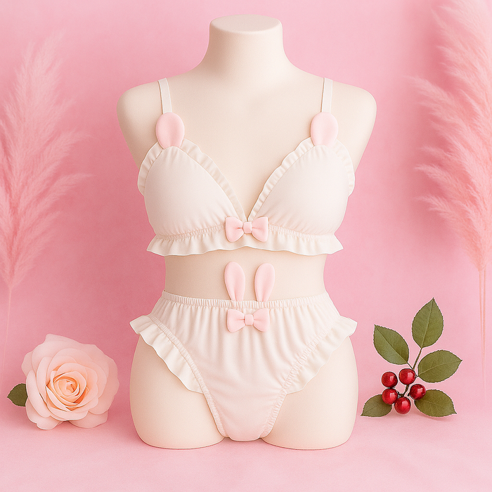 White Rabbit Lolita Cotton Lingerie Set