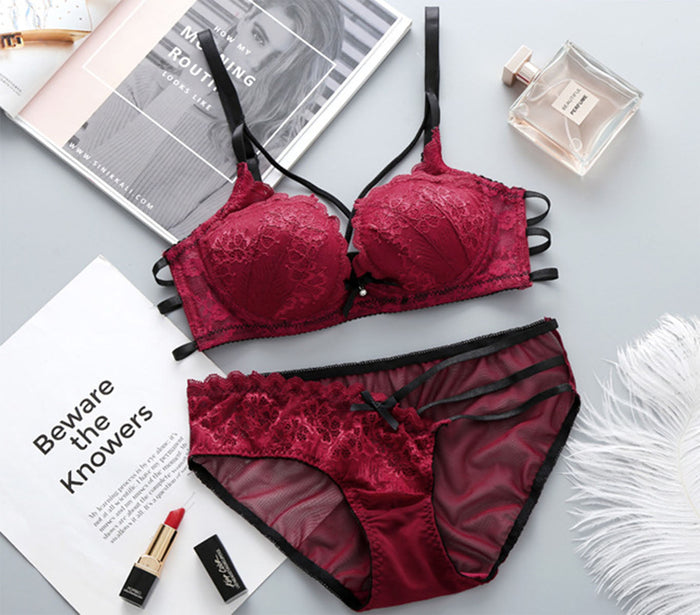 Padded Lace Push-Up Lingerie Set