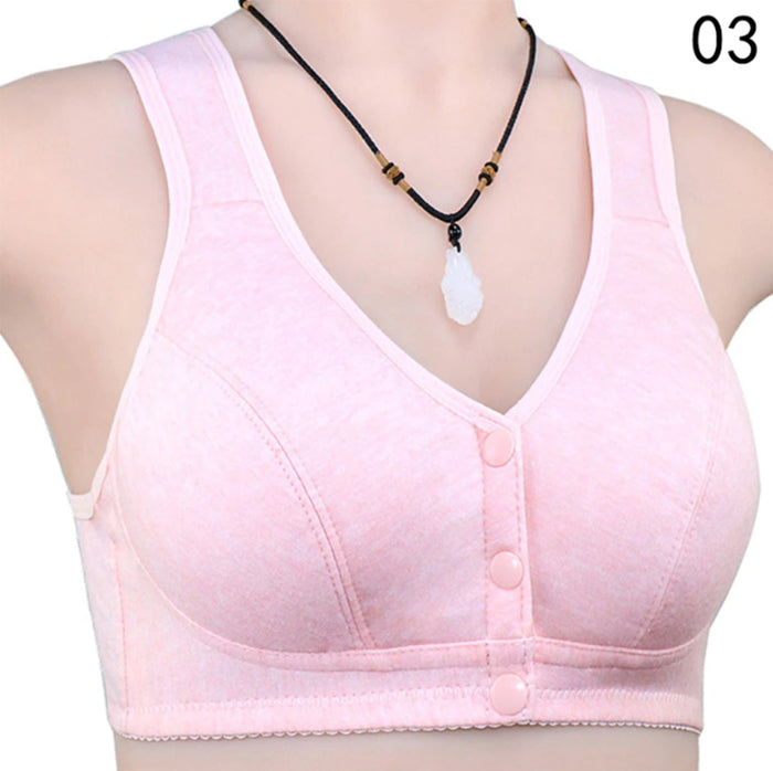 Seamless Front-Open Button Bra