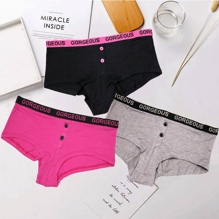 Pack of 3 Cotton Printed Thongs