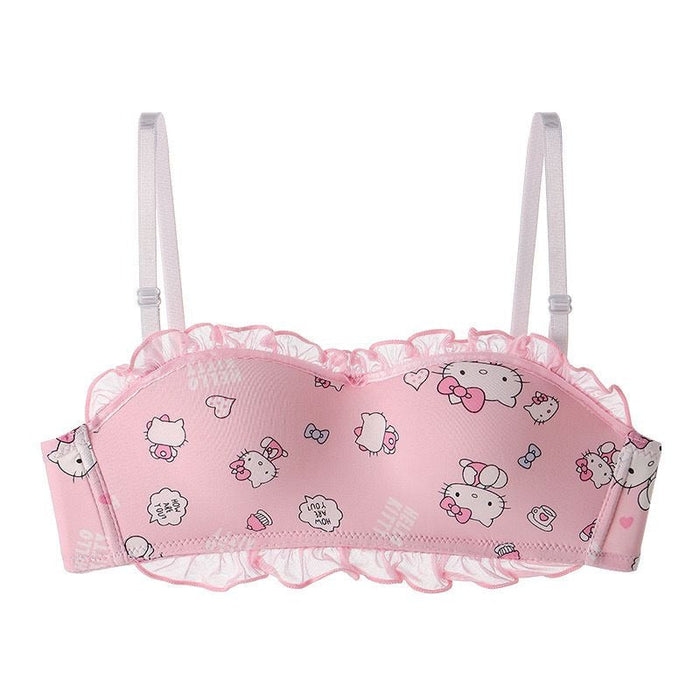 Cute Kitty Print Padded Bra