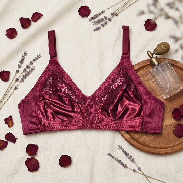 Half-Net Wire-Free Casual Bra – Soft, Breathable Everyday Fit