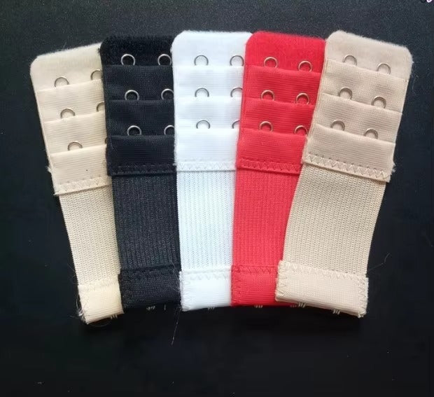 Pack of 3 Bra Extenders – 3-Row 2-Hook, Fits All Bands