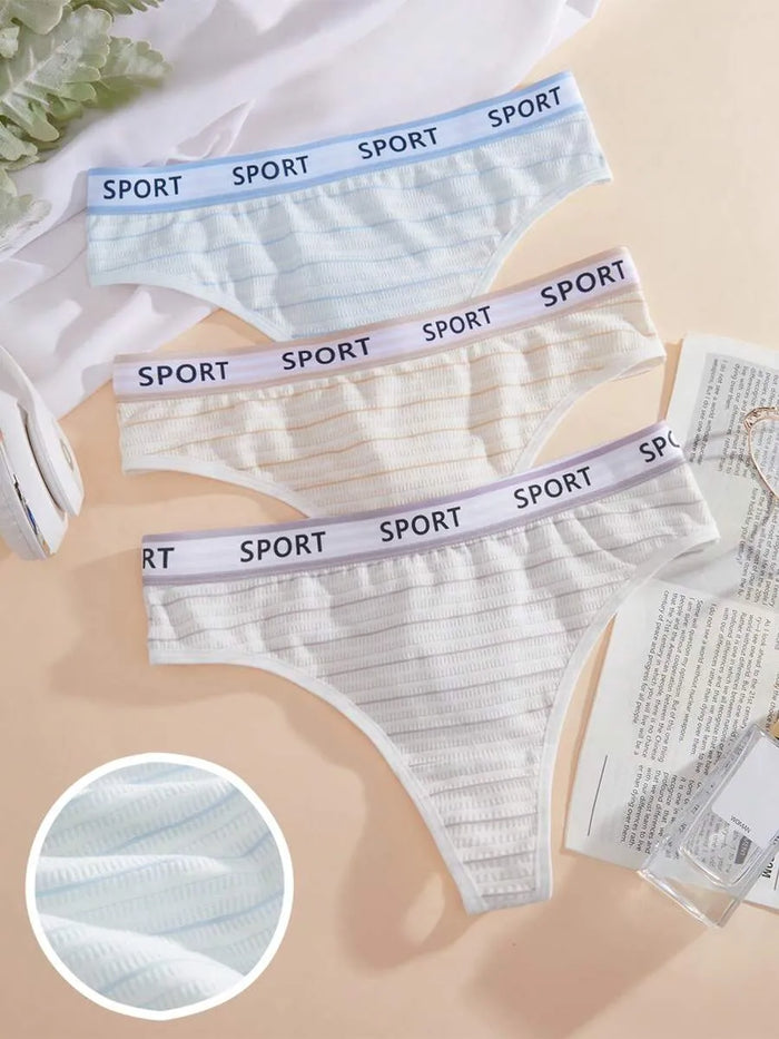 Pack of 5 Sport Cotton Thong Panty – Breathable Everyday Comfort