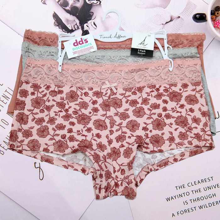 Pack of 3 Printed Boxer Panties